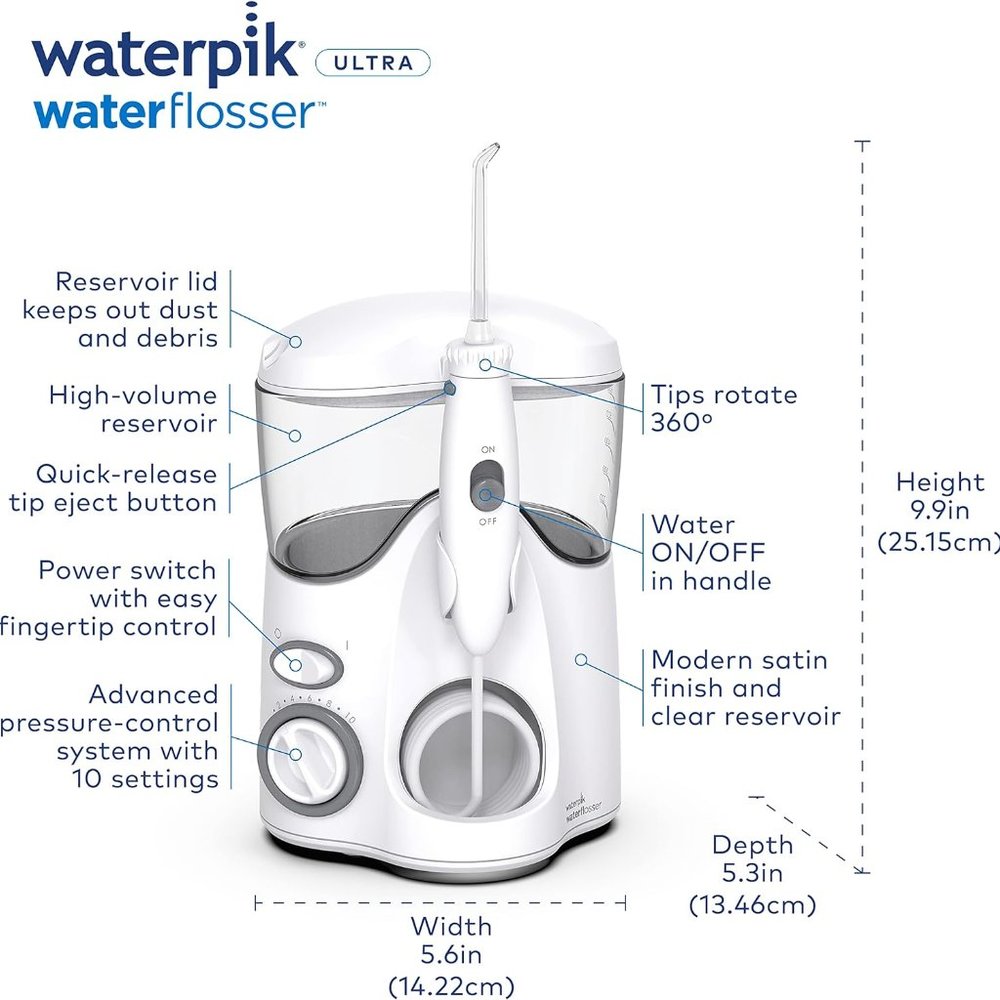 Waterpik Ultra Water Flosser WP-100W with 6 Tips - BRAND NEW - Picture 7 of 14